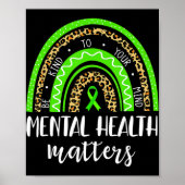 Let op je mentale gezondheidsproblemen poster (Voorkant)