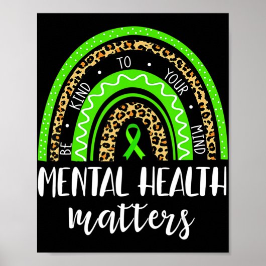 Let op je mentale gezondheidsproblemen poster (Voorkant)