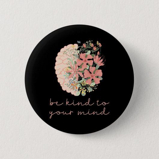 Let op je mentale gezondheidsproblemen ronde button 5,7 cm (Voorkant)