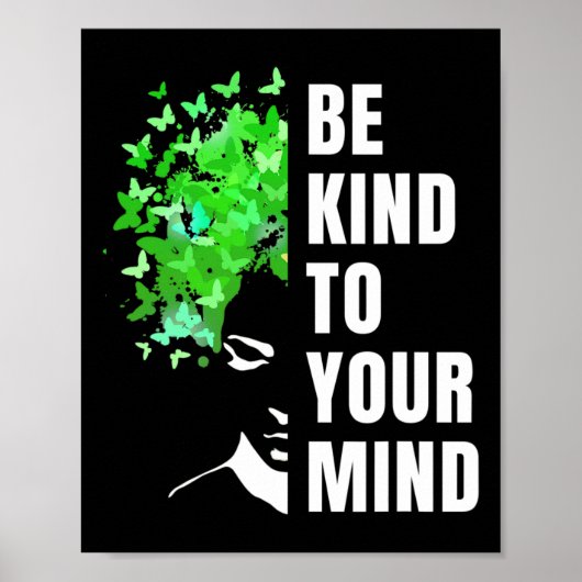 Let op je mentale gezondheidswaarschuwing poster (Voorkant)