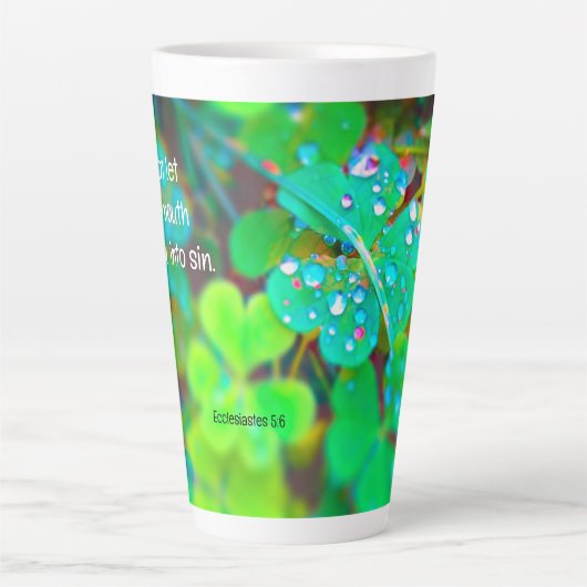 Let op je mond latte Mok (Voorkant)