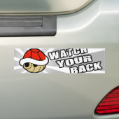 Let op je rug! bumpersticker (Op auto)