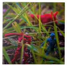 Let Op Je Rug Grote (6" X 6") Keramische Fototegel