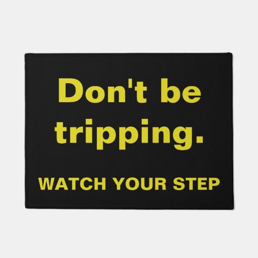 Let op je stap - Niet bijsnijden Deurmat (Voorkant)