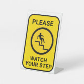 LET OP JE STAP RECLAMEBORD MET VOETSTUK (Voorkant)