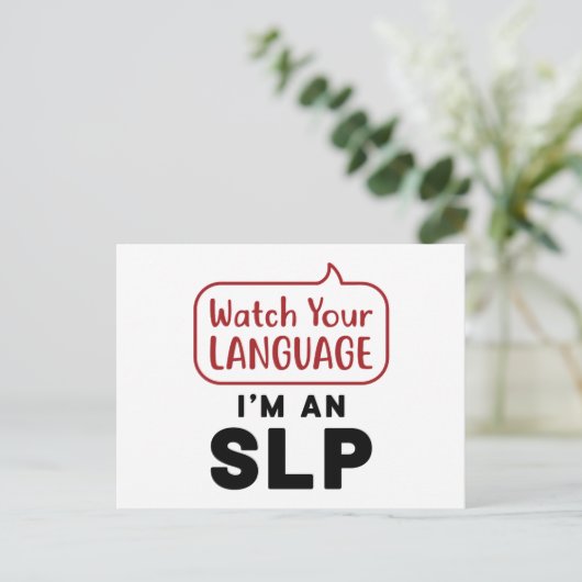 Let op je taal als SLP Briefkaart (Staand voorkant)