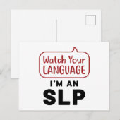 Let op je taal als SLP Briefkaart (Voorkant / Achterkant)