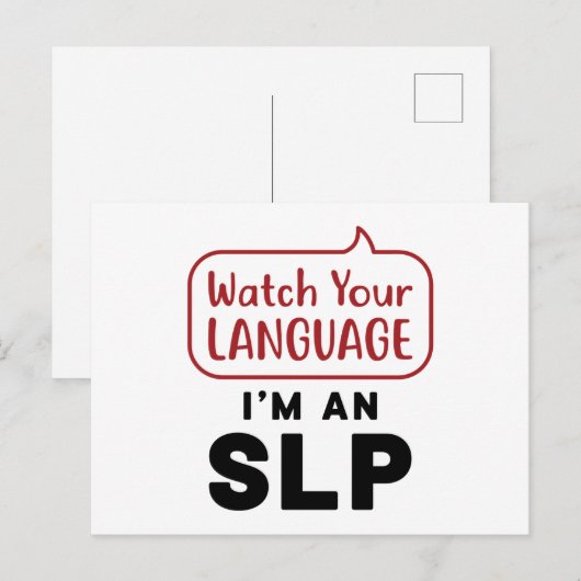 Let op je taal als SLP Briefkaart (Voorkant / Achterkant)