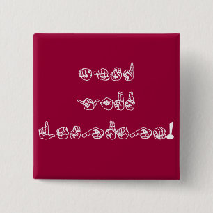 Let op je taal! vierkante button 5,1 cm