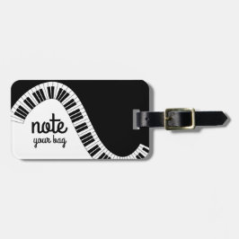 Let op je tas Musical Piano Keyboard Bagagelabel