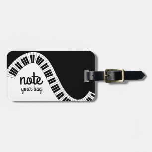 Let op je tas Musical Piano Keyboard Bagagelabel