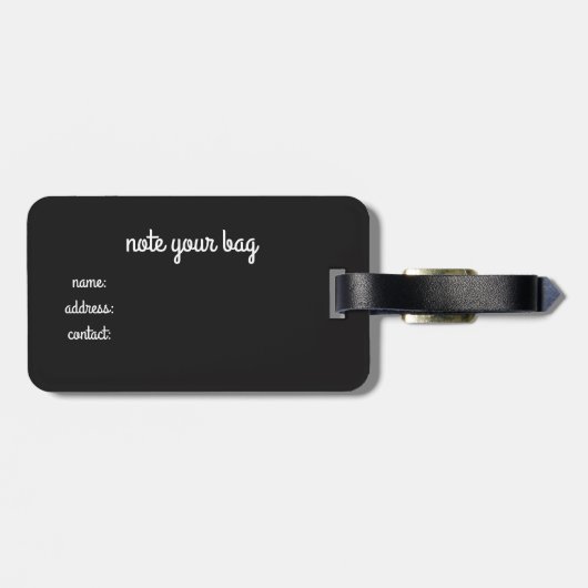 Let op je tas Musical Piano Keyboard Bagagelabel (Achterkant horizontaal)