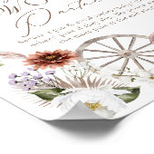 Let op je woorden Partner Wild Western Baby shower Poster (Hoek)