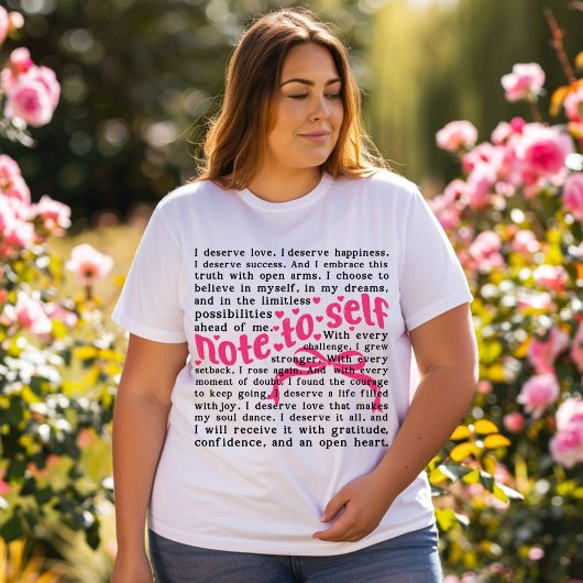 Let op jezelf, ik verdien liefde grote maat t-shirt