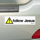 Let op Jezus Bumpersticker (Op auto)