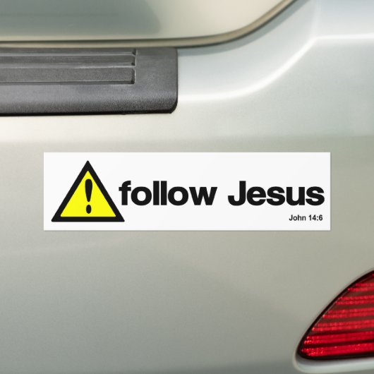 Let op Jezus Bumpersticker (Op auto)