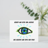 Let op Jezus Christelijk cadeau Briefkaart (Staand voorkant)