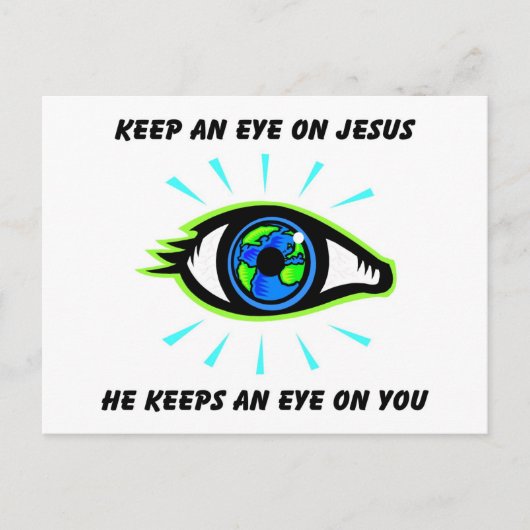 Let op Jezus Christelijk cadeau Briefkaart (Voorkant)