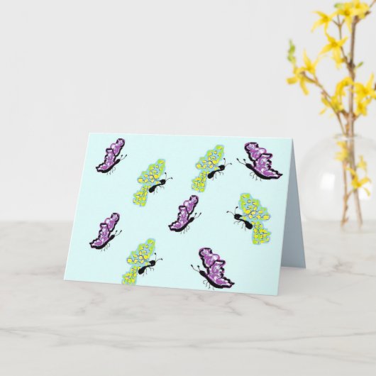 Let op Kaart Blanco binnenflessen (Gele Bloem)