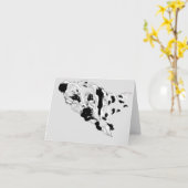 Let op Kaart: lege binnenkant / Dalmatians Kaart (Gele Bloem)
