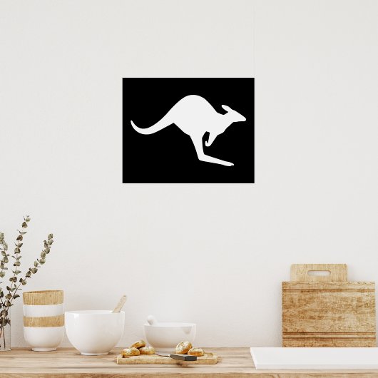 Let op Kangaroo Poster (Keuken)
