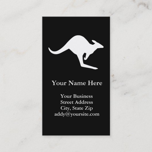 Let op Kangaroo Visitekaartje (Voorkant)