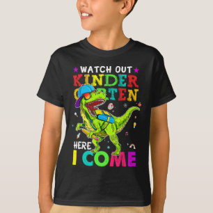 Let op kleuterschool hier kom ik Dinosaurussen Byc T-shirt
