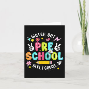 Let op kleuterschool hier kom ik terug naar school kaart