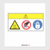 Let op: label voor warm oppervlak BM55 (Vel)