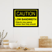 Let op lage bandbreedte poster (Keuken)