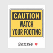 Let op: let op je voet sticker (Vel)