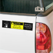 Let op! Let op motorrijwielen Bumpersticker (Op Truck)