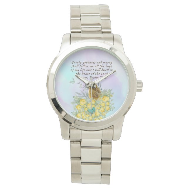 Let op mannen en vrouwen met bijbelverzen horloge (Voorkant)