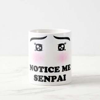Let op me Senpai Blushing Anime Girl Kawaii Manga Koffiemok