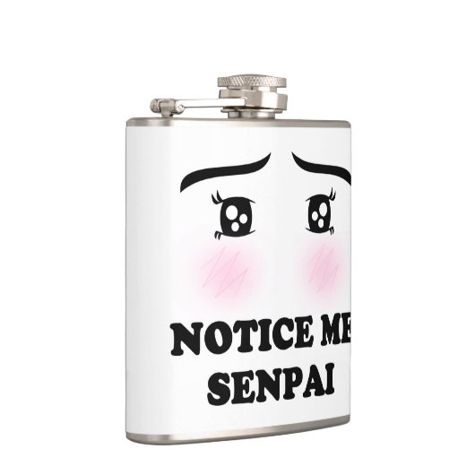 Let op me Senpai Blushing Anime Girl Kawaii Suki Heupfles (Rechts)