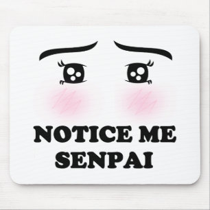 Let op me Senpai Blushing Anime Girl Kawaii Suki Muismat