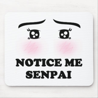 Let op me Senpai Blushing Anime Girl Kawaii Suki Muismat