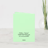 Let op met sneeuwklokjes! kaart (Achterkant)