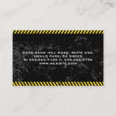 Let op! | Metaalzaag | Bouw Visitekaartje (Achterkant)