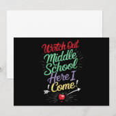 Let op, middelbare school, daar kom ik aan school kaart (Voorkant / Achterkant)