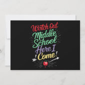 Let op middelbare school hier kom ik naar school kaart (Voorkant)