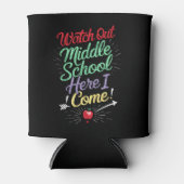 Let op, middelbare school, hier kom ik school blikjeskoeler (Voorkant)