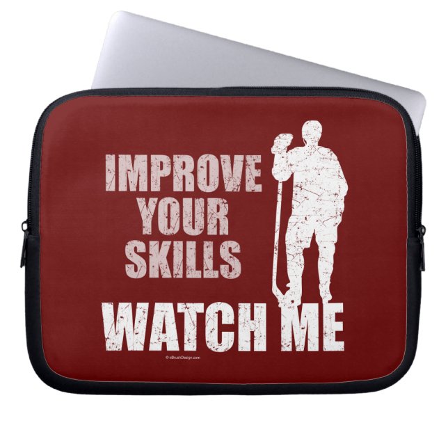 Let op mij (Hockey) Laptop Sleeve (Voorkant)