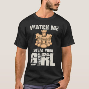 Let op mij Steal je meisje op de borst. T-shirt