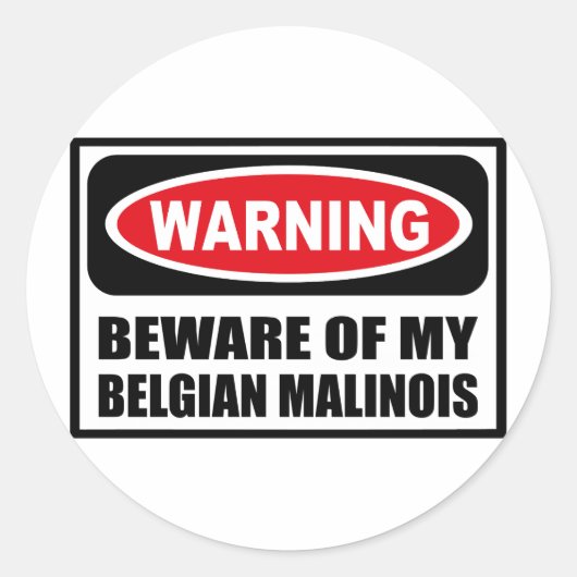 LET OP MIJN BELGISCHE MALINOIS STICKER (Voorkant)
