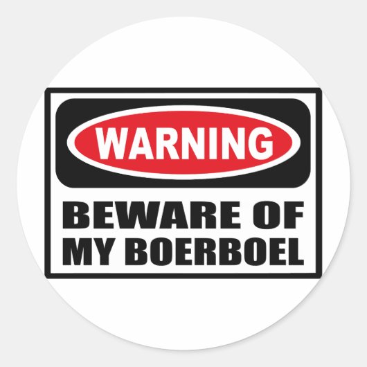 LET OP MIJN BOERBOEL STICKER (Voorkant)