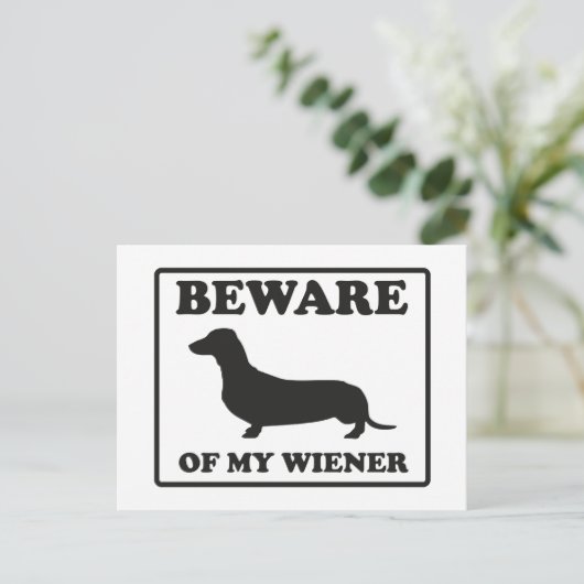 Let op mijn vrouw briefkaart (Staand voorkant)