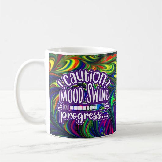 Let op! Mood Swing in progress - Funny Mug Koffiemok (Links)