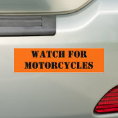 let op motorfietsen bumpersticker (Op auto)