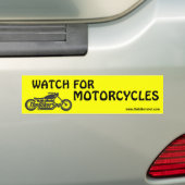 Let op motorfietsen bumpersticker (Op auto)